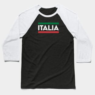 Italia - Flag Design Baseball T-Shirt